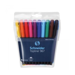 Rašiklis SCHNEIDER TOPLINER 967, 0,4 mm, 10 spalvų rinkinys