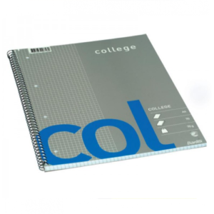 Sąsiuvinis A4+ BANTEX COLLEGE su spirale šone, 70 l., langeliais