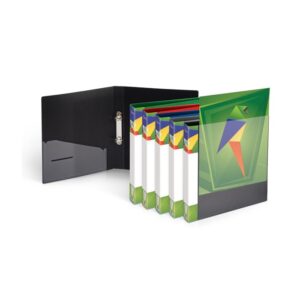 Segtuvas žiedinis FORPUS su įmaute priekyje A4/20mm, 2Q, juoda sp.