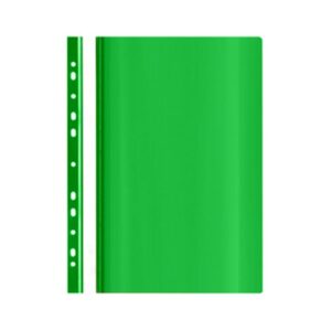 Segtuvėlis A4 skaidriu viršeliu su perforacija, žalia sp.