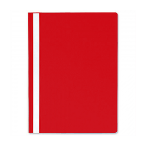 Segtuvėlis A4 skaidriu viršeliu, raudona sp.