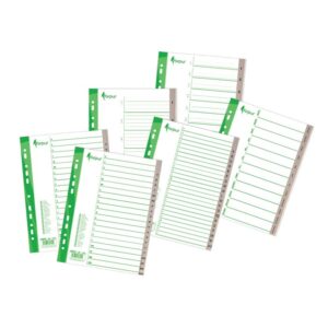 Skiriamieji lapai FORPUS, 1-6, A4, plastikiniai