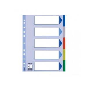 Skiriamieji lapai segtuvams ESSELTE, A4, 1-5, plastikiniai