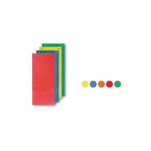 Kartoniniai skirtukai dokumentams, 100 l., 110 x 235 mm, įvairių sp.