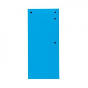 Kartoniniai skirtukai dokumentams, 50 l., 11 x 23 cm, mėlyna sp.