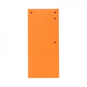 Kartoniniai skirtukai dokumentams, 50 l., 11 x 23 cm, oranžinė sp.