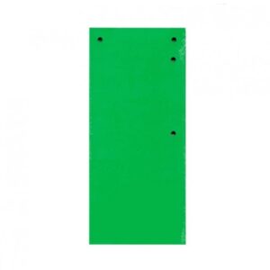 Kartoniniai skirtukai dokumentams, 50 l., 11 x 23 cm, žalia sp.