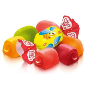 Kramtomieji saldainiai CRAZY BEE FRUTTY, su įvairių skonių įdaru, 1 kg