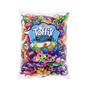 Kramtomi saldainiai TOFFIX su įvairių skonių įdarais, 1 kg