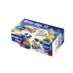 Spaustukai popieriui CENTRUM 25 mm, 12 vnt.