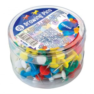 Smeigtukai kamštinei lentai CENTRUM, 100 vnt., įvairių sp.