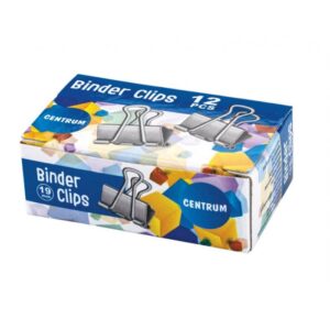 Spaustukai popieriui CENTRUM 19 mm, 12 vnt.