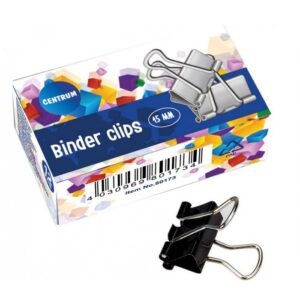 Spaustukai popieriui CENTRUM 15 mm, 12 vnt.