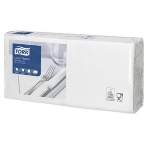 Stalo servetėlės TORK 32,5 x 33 baltos, 2 sl.