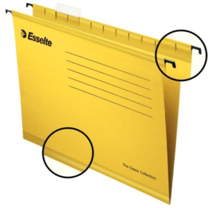 Kartotekinis vokas Esselte Pendaflex A4, geltonas