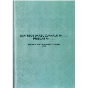 Statybos darbų žurnalo priedas, F-7