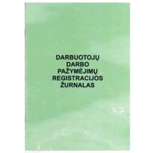 Darbuotojų darbo pažymėjimų regestravimo žurnalas, A5