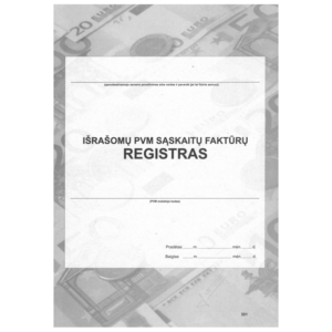 Išrašomų PVM sąskaitų faktūrų registras, A4, 36 l.