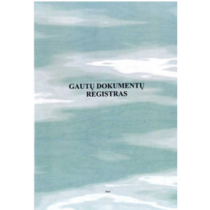 Gautų dokumentų registras, A4, 36 l.