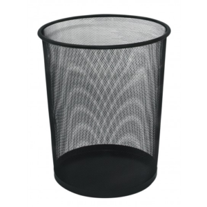 Šiukšliadėžė FORPUS 12 l, metalinė, perforuota, juoda sp.