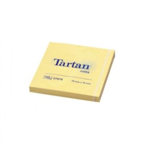 Lipnūs lapeliai TARTAN 76 x 76 mm, 100 l, geltona sp.