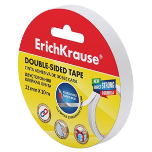 Lipni juostelė Erich Krause 12 mm x 10 m, skaidri, dvipusė