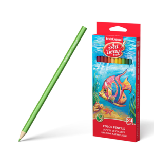 Pieštukai spalvoti šešiabriauniai ArtBerry, 24 sp.