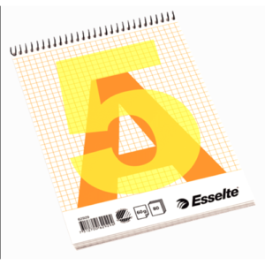 Bloknotas A5 ESSELTE su spirale viršuje, 80 lapų, langeliais