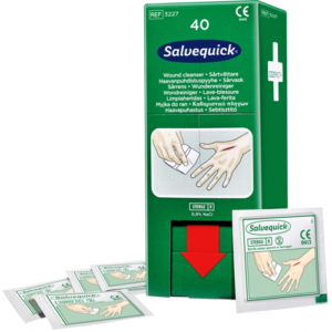 Servetėlės žaizdoms valyti SALVEQUICK, 40 vnt.