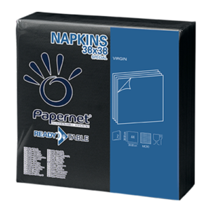 Popierinės stalo servetėlės PAPERNET 38 x 38, 2 sl, juodos sp.