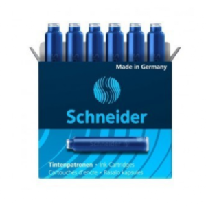 Rašalo kapsulės SCHNEIDER, mėlyna sp. 6 vnt.