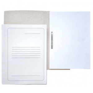 Kartoninis segtuvas A4 su įsegėle  300 g, su spauda, baltas