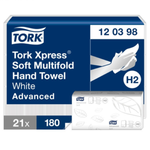 Popierinis rankšluostis servetėlėmis Tork Advanced Interfold Soft H2, 2 sl.