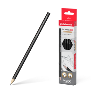 Pieštukas Erich Krause  JET BLACK 100, HB