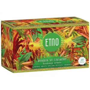 Arbata ETNO Rooibos su cinamonu, raudonoji, 20 pak.