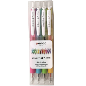 Gelinių rašiklių rinkinys PENAC CCH-10 Inketti, 0,5 mm, automatinis, 4 sp.