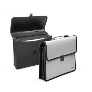 Rankinė FORPUS A4, 3 skyriais, plastikinė juoda