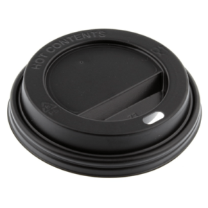 Dangtelis popieriniam puodeliui, PS, juodas, D80 mm, 50 vnt.