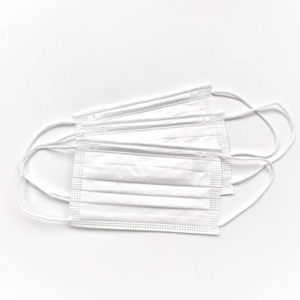 Vienkartinė medicininė trijų sluoksnių kaukė balta