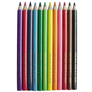 Spalvoti pieštukai LEKOLAR Jumbo, tribriauniai, 12 sp.